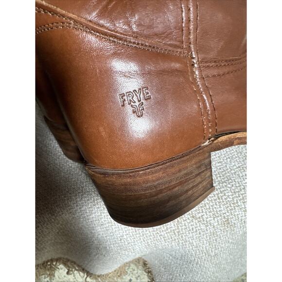 VTG FRYE 80's 2955T Campus Boots Leather Brown 9D Classic Square Toe Made USA - Picture 8 of 12